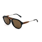 Men's ZC0027 Sunglasses // Matte Black + Brown