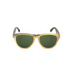 Men's ZC0019 Sunglasses // Dark Brown + Yellow + Green