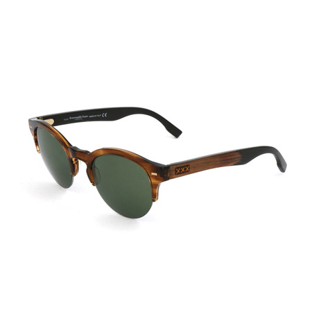 Men's ZC0008 Sunglasses // Brown + Green