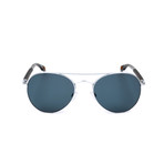Men's ZC0002 Sunglasses // Silver + Black + Dark Blue