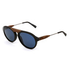 Men's ZC0027 Sunglasses // Matte Black + Brown + Blue
