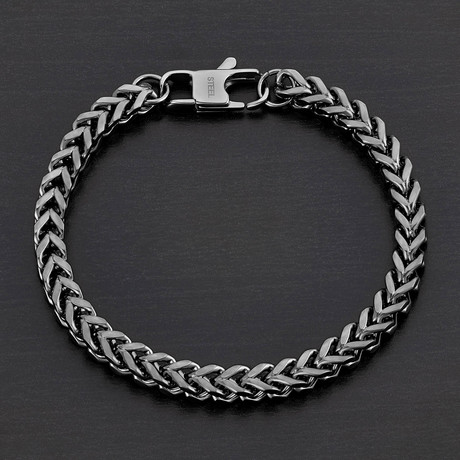 Franco Chain Bracelet // Black (Medium)