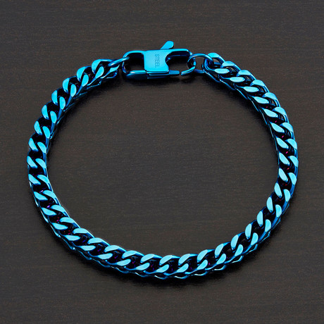 Franco Chain Bracelet // Blue (Medium)