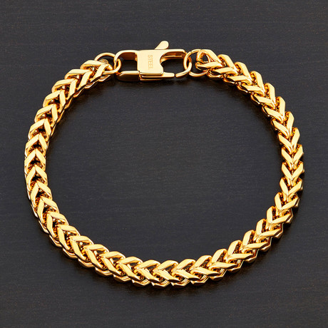 Franco Chain Bracelet // Gold (Large)