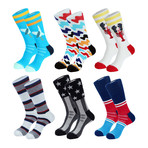 Paris Athletic Socks // Multicolor // Pack of 6