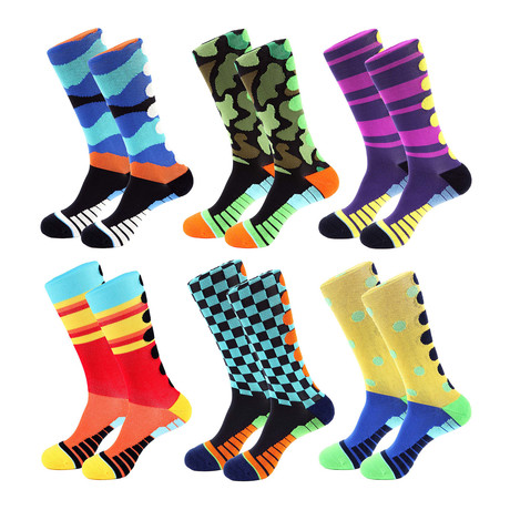 Stanford Athletic Socks // Multicolor // Pack of 6