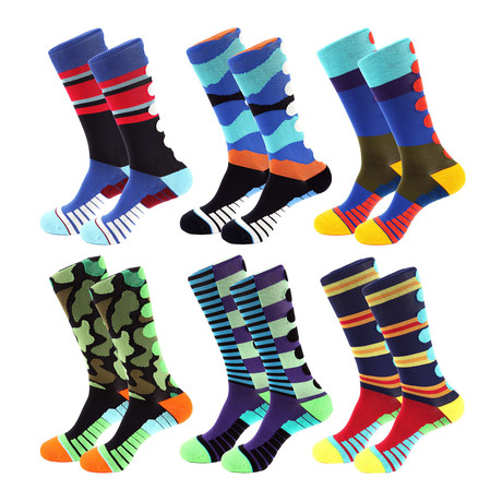 Presidio Athletic Socks // Multicolor // Pack of 6
