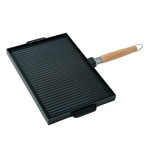 Grill & Griddle Double Sided Non-Stick Cast Aluminum w/ Detachable Handle // 10x15"