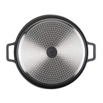 Stovetop Oven Grill Pan w/ Heatin, Steam Out Lid // 12"