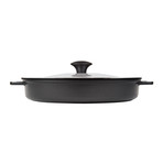 Stovetop Oven Grill Pan w/ Heatin, Steam Out Lid // 12"