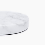 Wireless Charging Stone // White Marble (Dual)