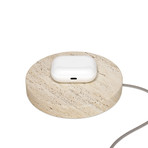 Wireless Charging Stone // Travertine