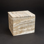 Genuine Square Gray Onyx Jewelry Box