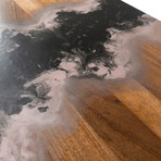 Dark Storm Coffee Table // Unique Wood + Graphic Design