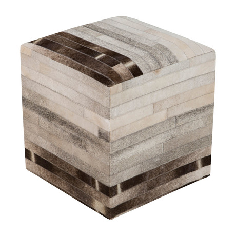 Appalachian Pouf // Striped Natural