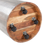 Troyes End Table // Hidden Wheels