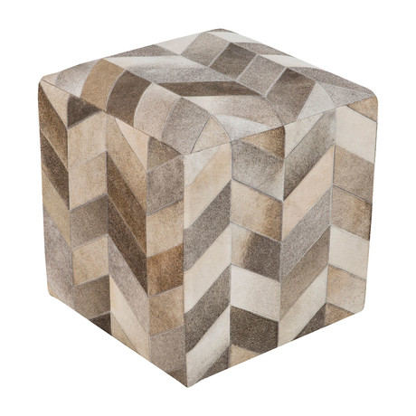 Appalachian Pouf // Chevron Natural