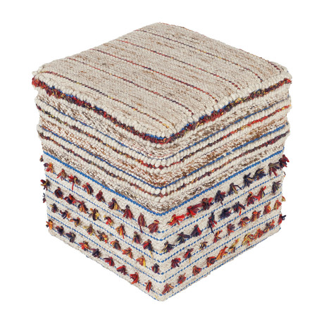 Scotia Pouf // Crochet Detail // Multi-Colored