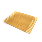 Bamboo Rectangular Cutting Board // Two-Toned Stripes