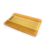 Bamboo Rectangular Cutting Board // Two-Toned + Handle