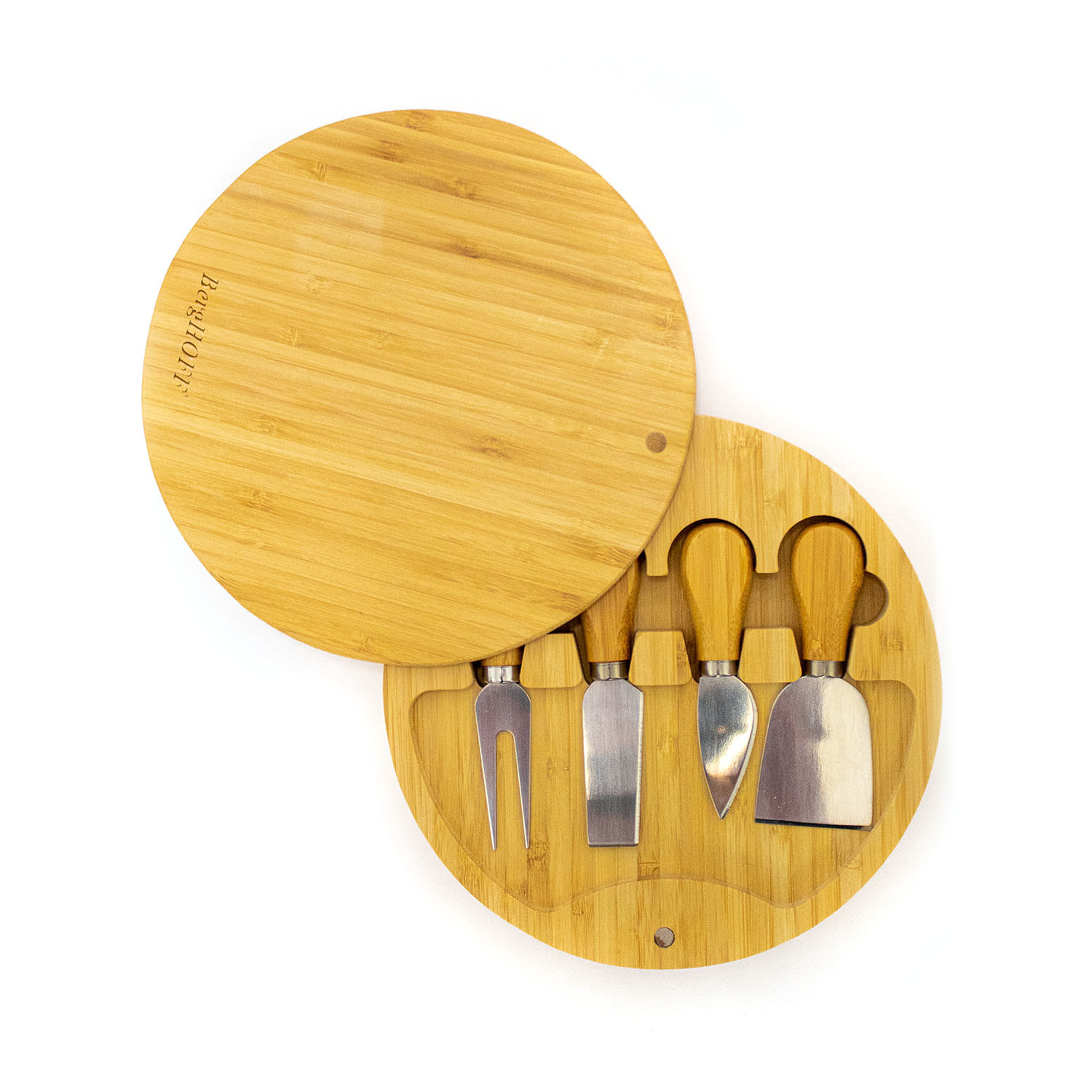 Bamboo 5-Piece Round Cheese Board Set - BergHOFF - Touch Of Modern