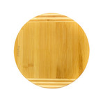 Bamboo Round Cutting Board // Striped