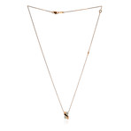 Damiani // Abbracio 18k Rose Gold + Ceramic Diamond Necklace // 19.5" // Store Display