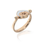 Bulgari Bulgari 18k Rose Gold Mother of Pearl Ring // Ring Size: 6.5 // Store Display