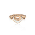 Bulgari Bulgari 18k Rose Gold Mother of Pearl Ring // Ring Size: 6.5 // Store Display