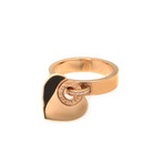 Bulgari Cuore 18k Rose Gold Diamond Heart Ring // Ring Size: 7 // Store Display