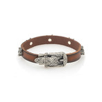 Gucci // Anger Forest Sterling Silver + Leather Bracelet // 7" // Store Display