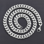 Curb Chain Necklace // 12mm (White)