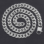 Curb Chain Necklace // 14mm (White)