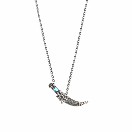 Dagger Case Style Necklace V1 // Silver (S)