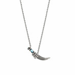 Dagger Case Style Necklace V1 // Silver (L)