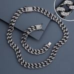 Zircon Chain V2 // Black + Silver (XL)