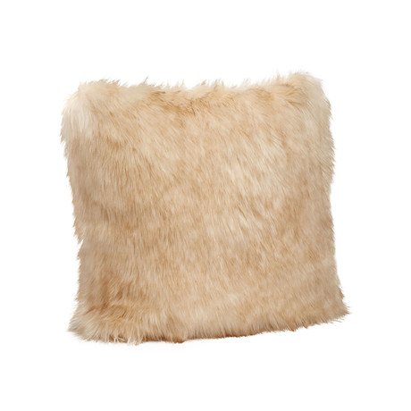 Couture Faux Fur Decorative Pillow // Ivory Bear