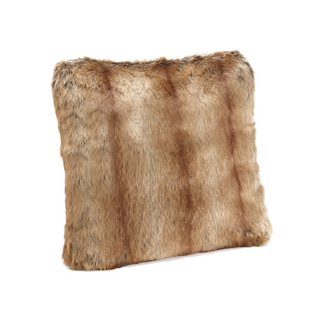 Limited Edition Faux Fur Decorative Pillow // Coyote