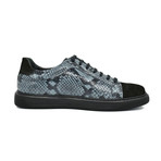 Joel Casual Shoes // Black + Light Blue Snake (Euro: 40)