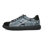 Joel Casual Shoes // Black + Light Blue Snake (Euro: 40)