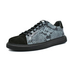 Joel Casual Shoes // Black + Light Blue Snake (Euro: 40)