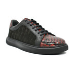 Oswaldo Casual Shoes // Black + Red Snake (Euro: 40)