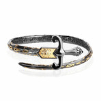 Royal Sword Bracelet V4 // Silver + Gold (S)