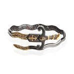 Zig Zag Sword Bracelet V2 // Black + Gold (XS)