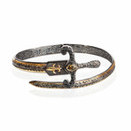 Royal Sword Bracelet V3 // Black + Gold (XS)