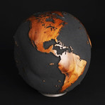 Medium Globe 13 // Classic Black Magnetite + Teak Medium // 9.8"Ø