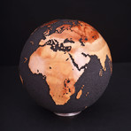Gift Globe 1 // Classic Black Magnetite + Teak // 7.8"Ø