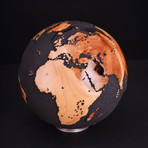 Gift Globe 3 // Classic Black Magnetite + Teak // 7.8"Ø