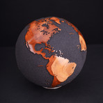 Gift Globe 5 // Classic Black Magnetite + Teak // 7.8"Ø
