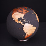 Gift Globe 2 // Classic Black Magnetite + Teak // 7.8"Ø